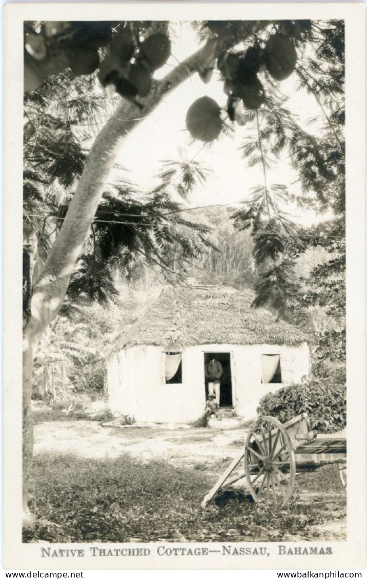 Bahamas Native Thatched Cottage photocard