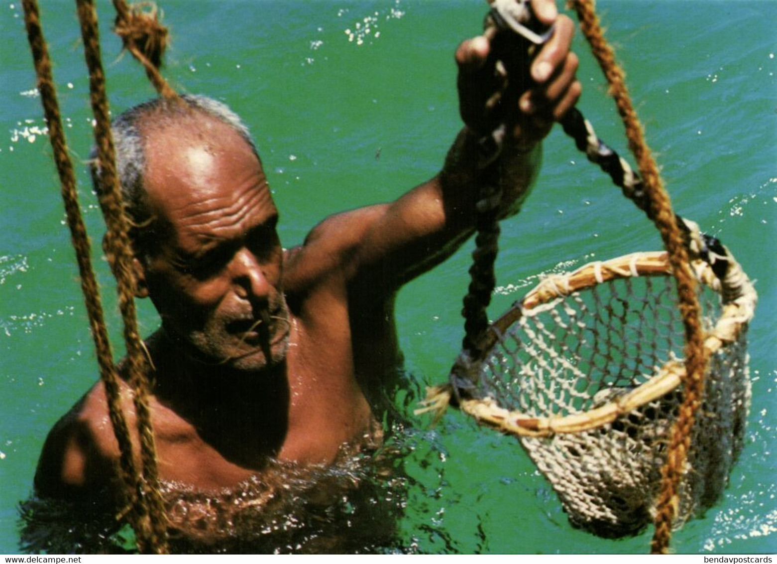 bahrain, Native Pearl Diver, Jewelry (1980s) Postcard