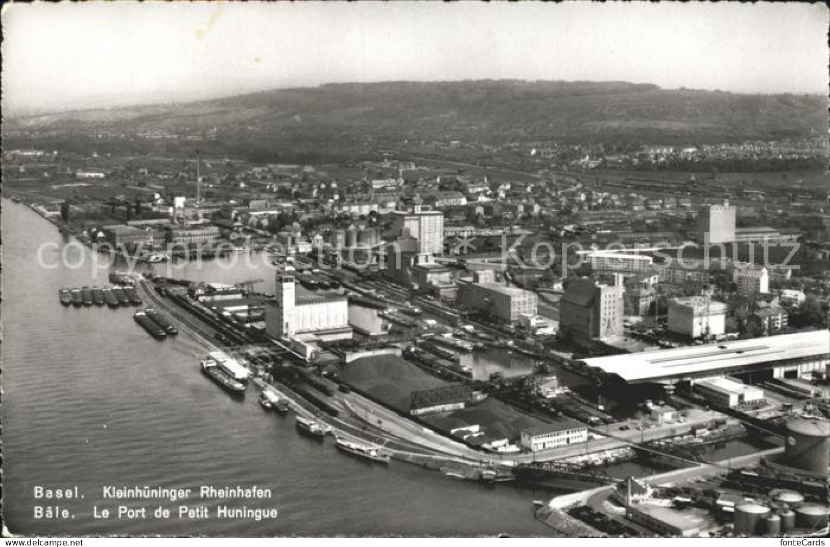 Bale Port de Petit Huningue Rheinhafen Kleinhueningen Fliegeraufnahme