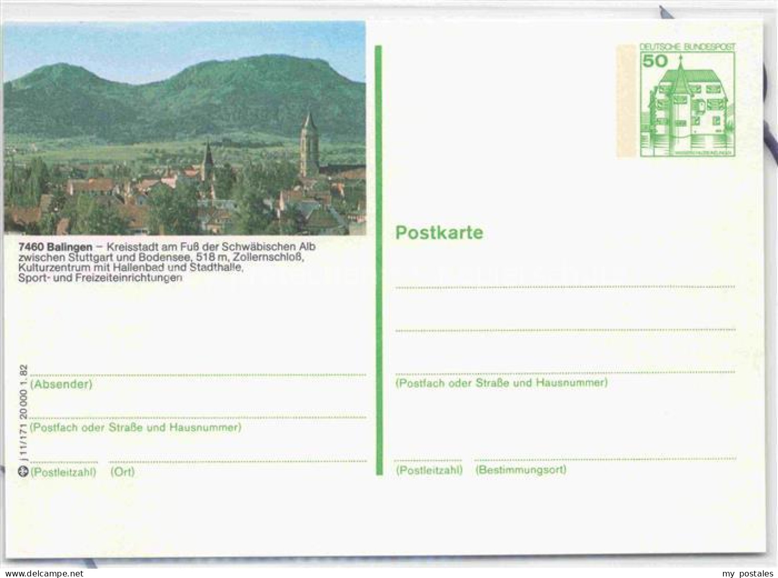 Balingen Panorama Stadt am Fuss der Schwaebischen Alb