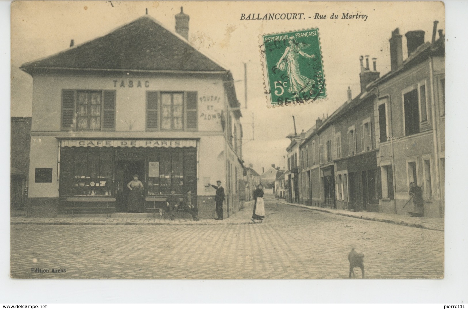 BALLANCOURT SUR ESSONNE - Rue du Martroy (CAFÉ DE PARIS )