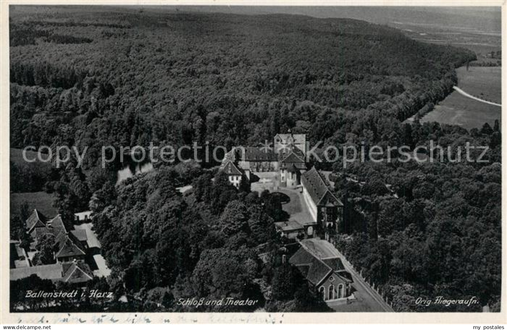 Ballenstedt Fliegeraufnahme Schloss Theater