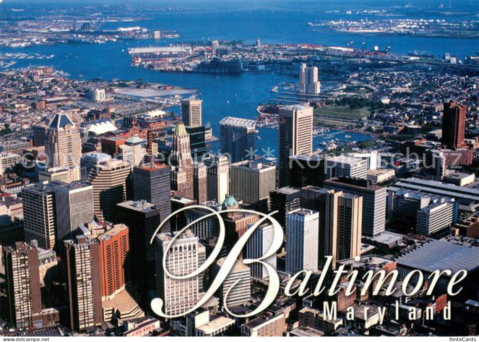 Baltimore Maryland Downtown Baltimore Aerial view