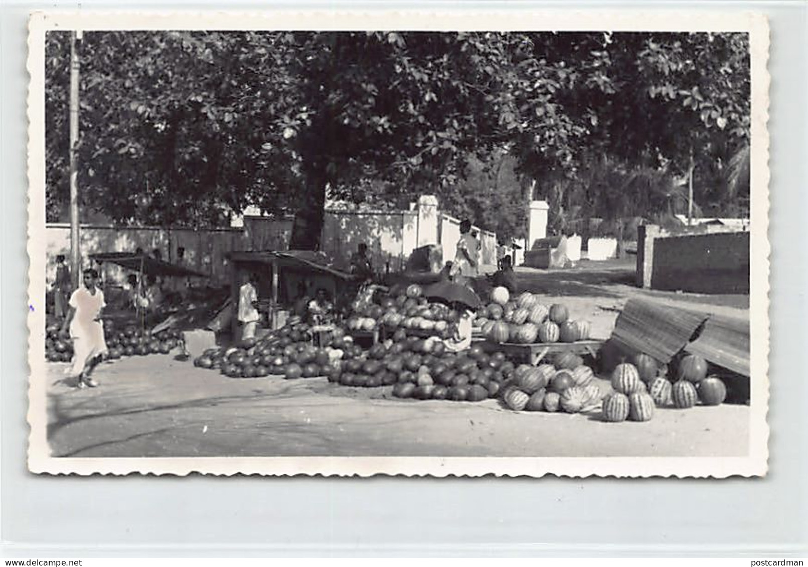 Bangladesh - DHAKA Dacca - Watermelons market - Views of East Pakistan - REAL PHOTO - Publ. unknown