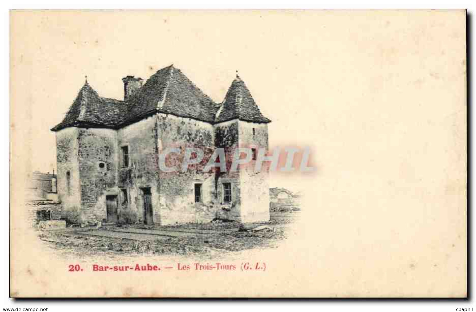 Bar sur Aube - Les Trois Tours - CPA