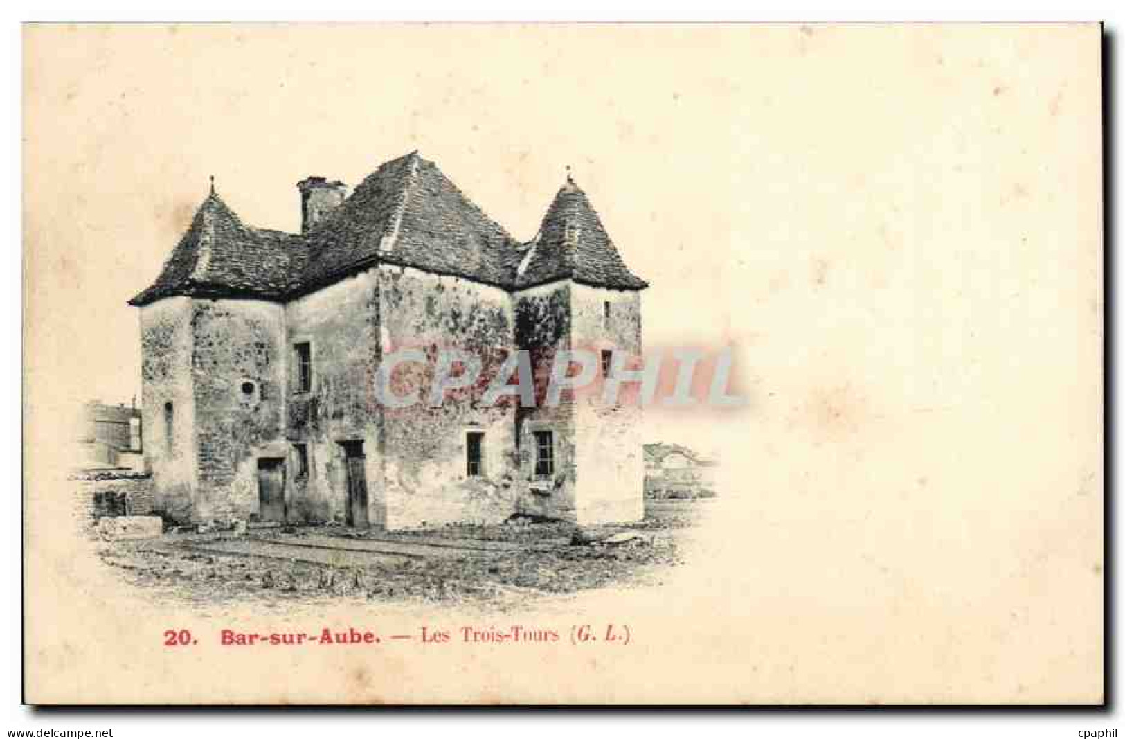 Bar sur Aube - Les Trois Tours - CPA