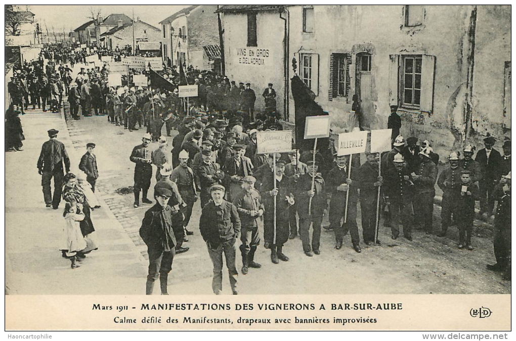 Bar sur Aube : manifestation des vignerons