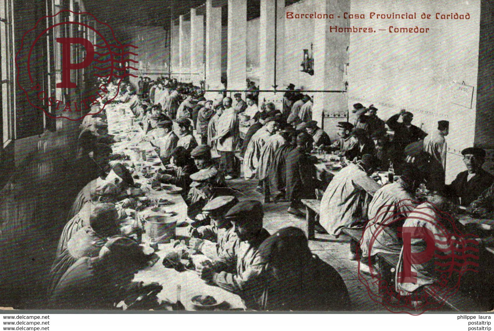BARCELONA. CASA PROVINCIAL DE LA CARIDAD. HOMBRES. COMEDOR