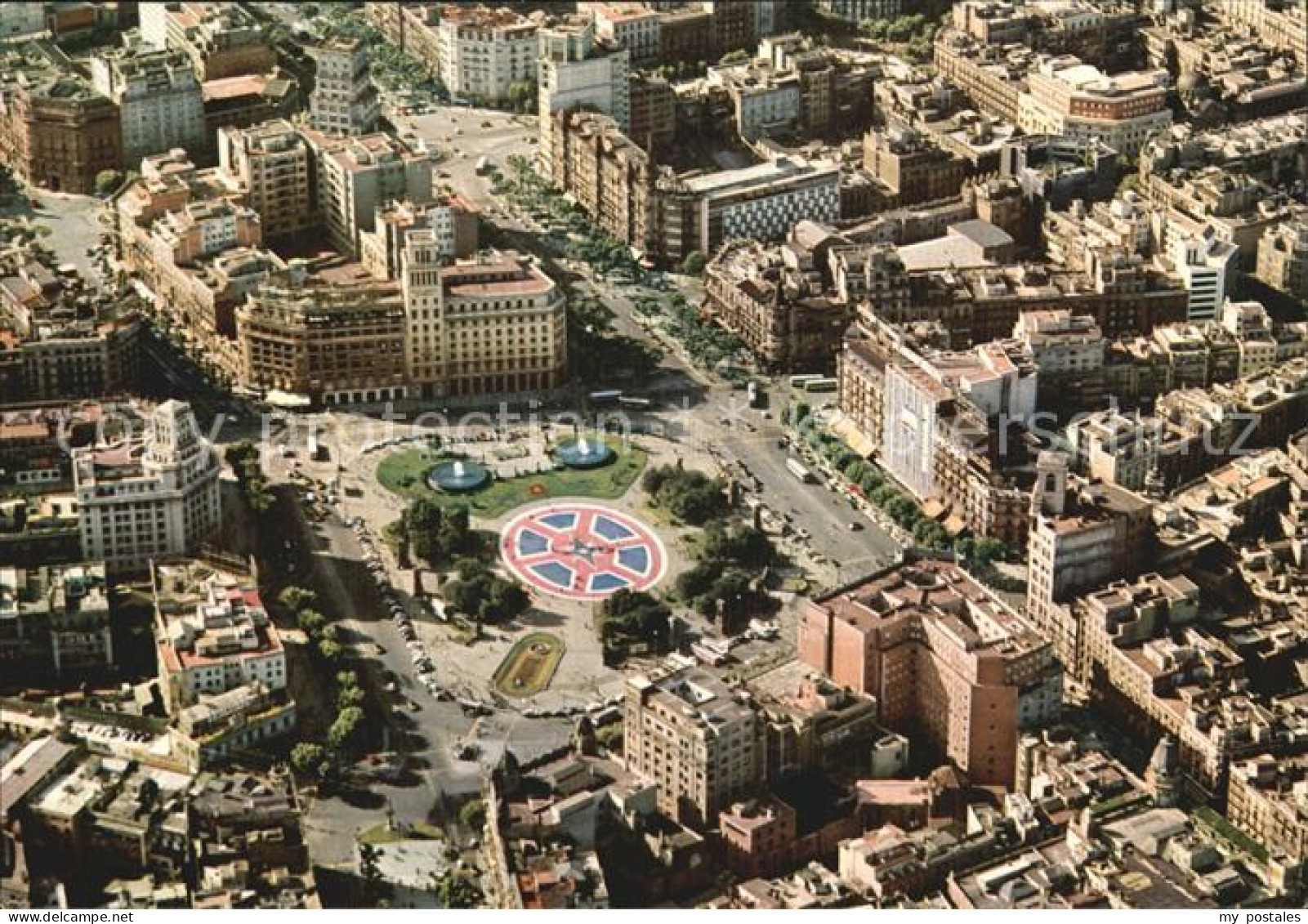 Barcelona Cataluna Fliegeraufnahme Plaza de Cataluna