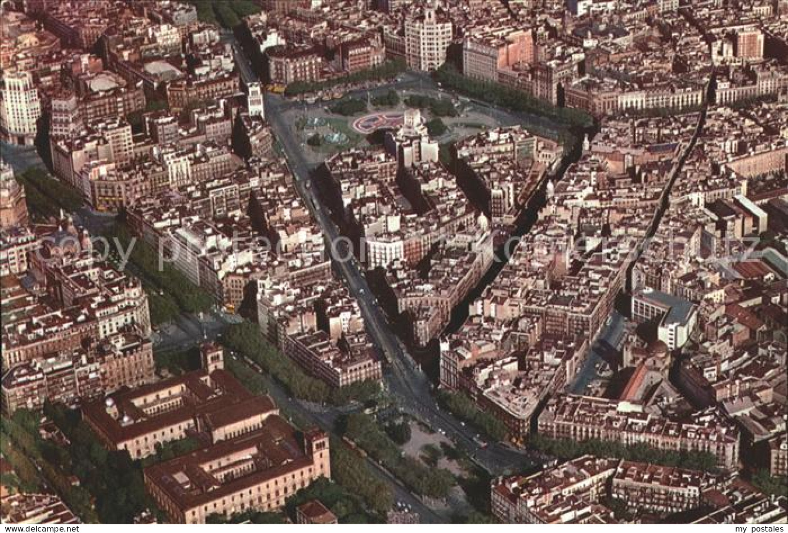 Barcelona Cataluna Fliegeraufnahme Plaza Universidad Cataluna