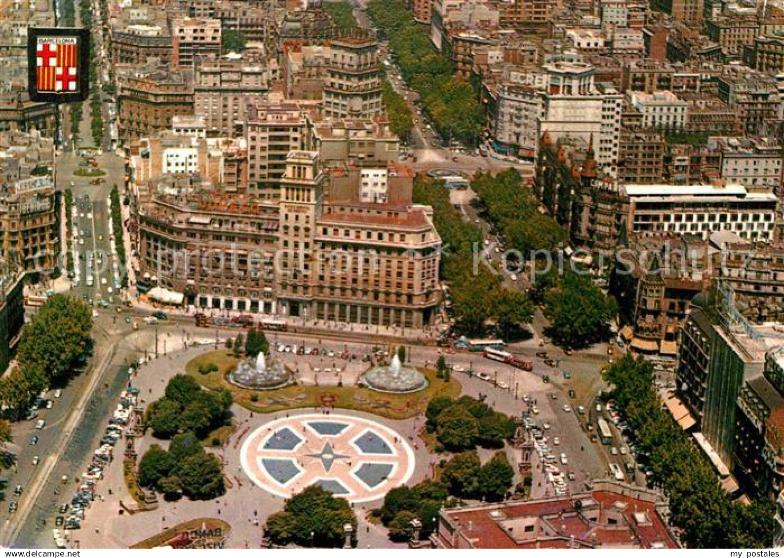 Barcelona Cataluna Plaza Cataluna vista aerea