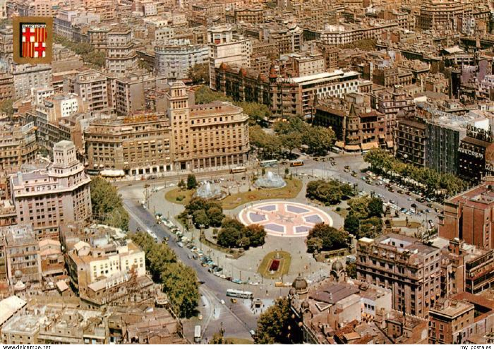 Barcelona Cataluna Plaza Cataluna Vista aerea