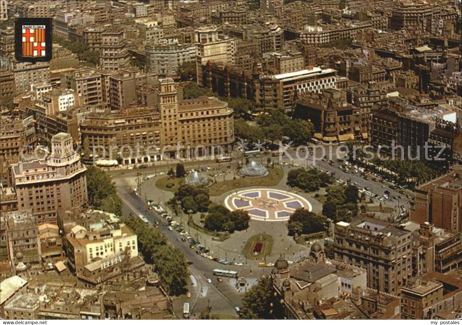 Barcelona Cataluna Plaza Cataluna vista aerea