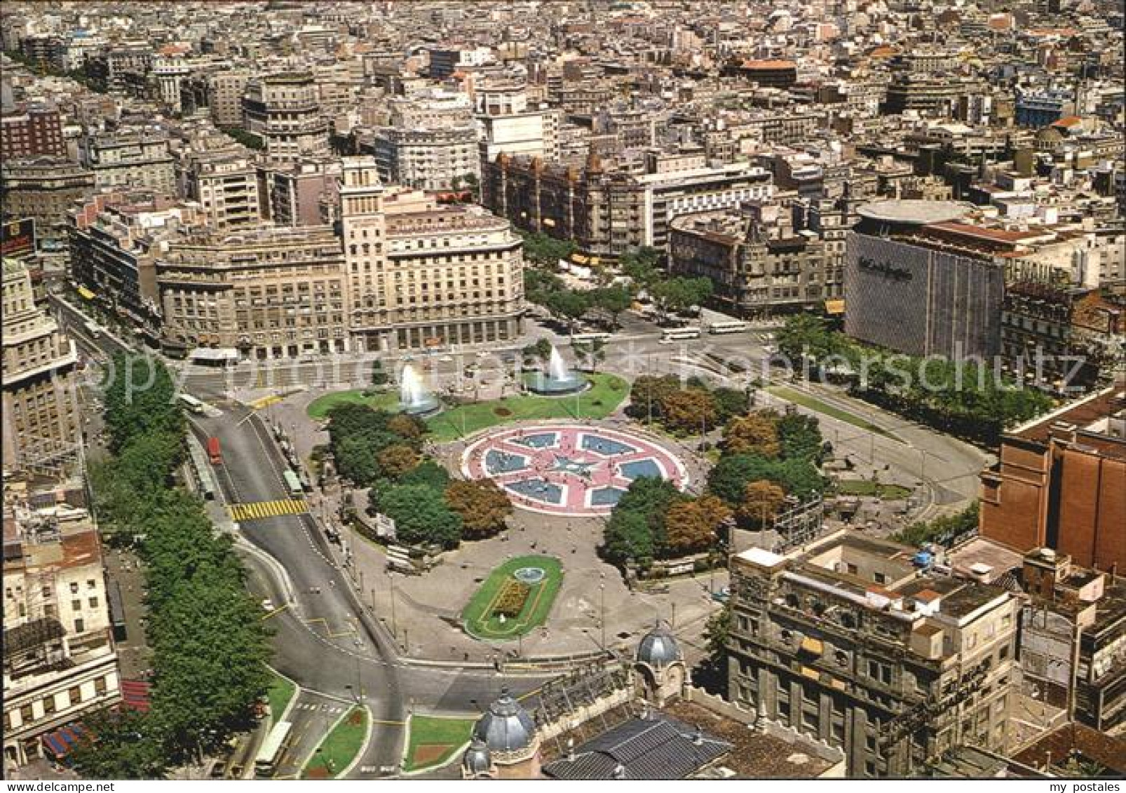 Barcelona Cataluna Plaza de Cataluna Vista aerea