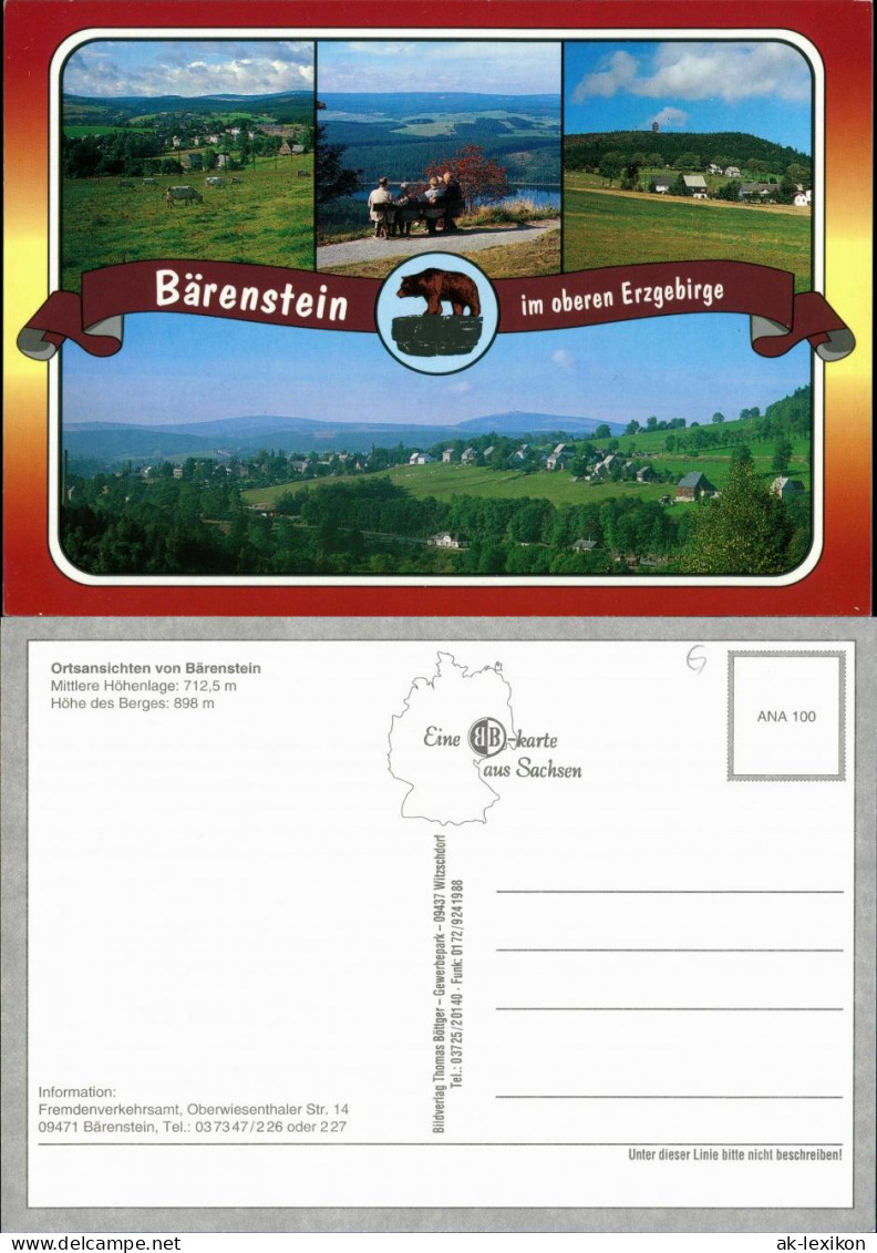 Bärenstein-Altenberg (Erzgebirge) Panorama, Weide, Ausblick 1995