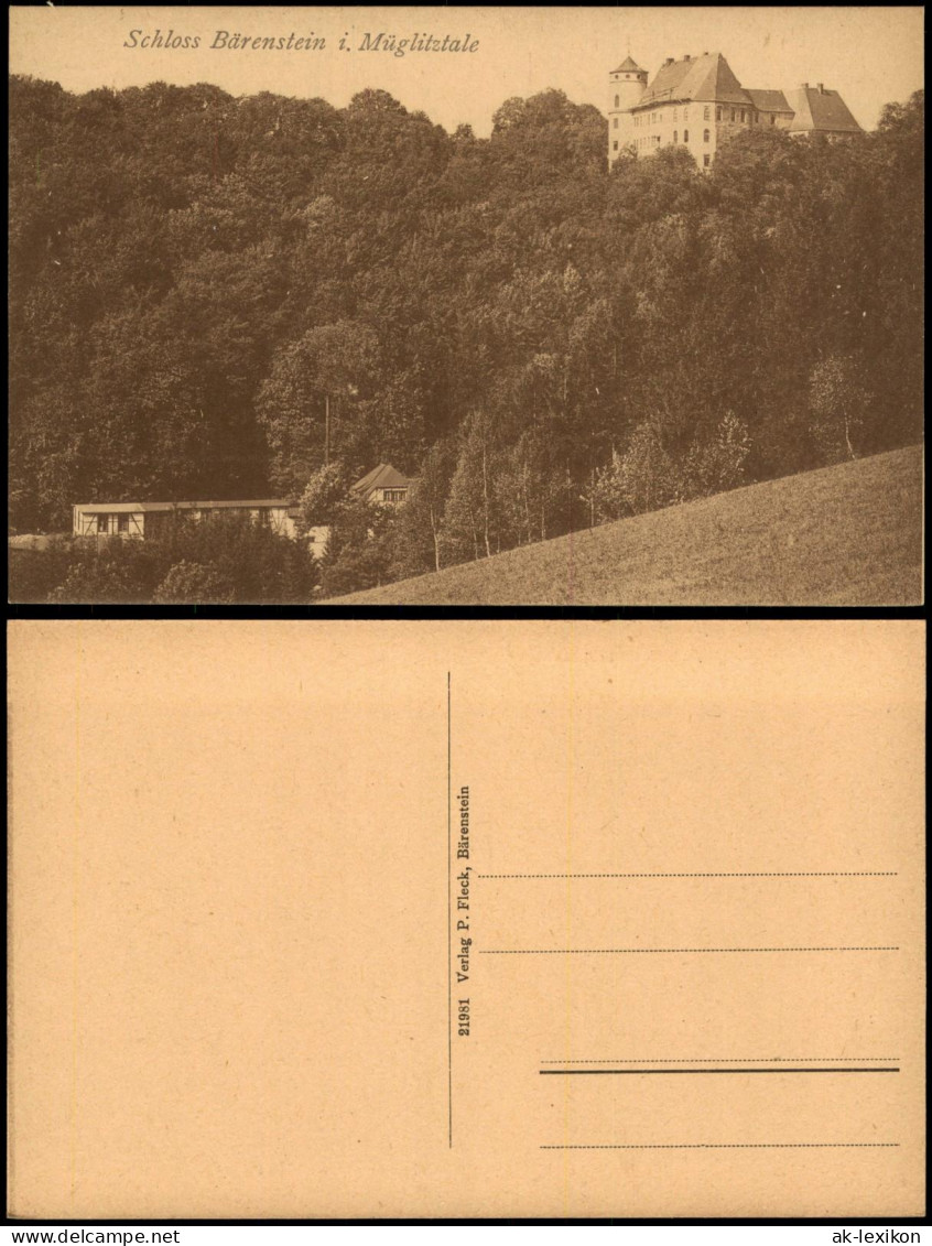 Bärenstein-Altenberg (Erzgebirge) Schloss Bärenstein - Haus im Tal 1922