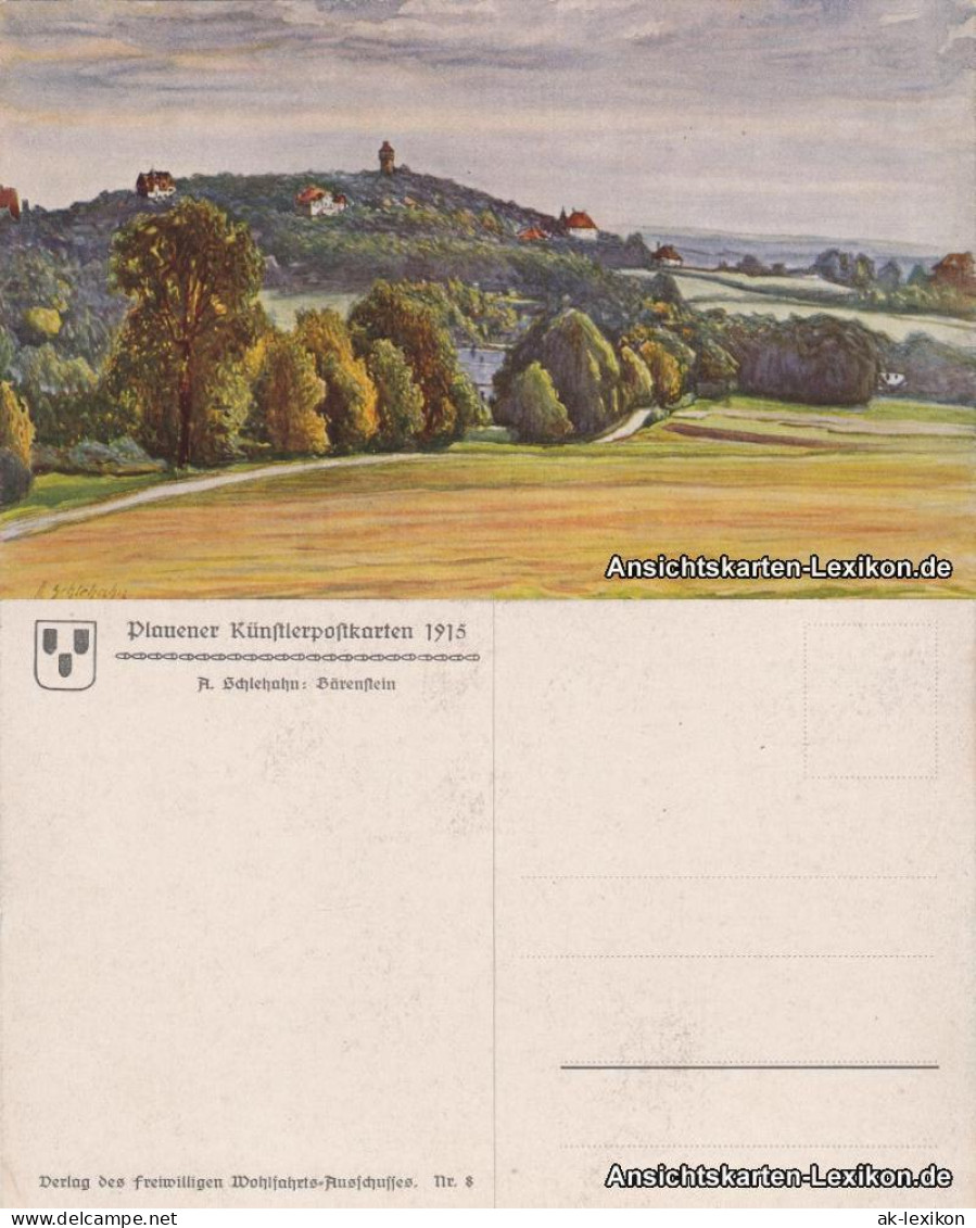 Bärenstein-Altenberg (Erzgebirge) Totalansicht (Künstler AK) 1915