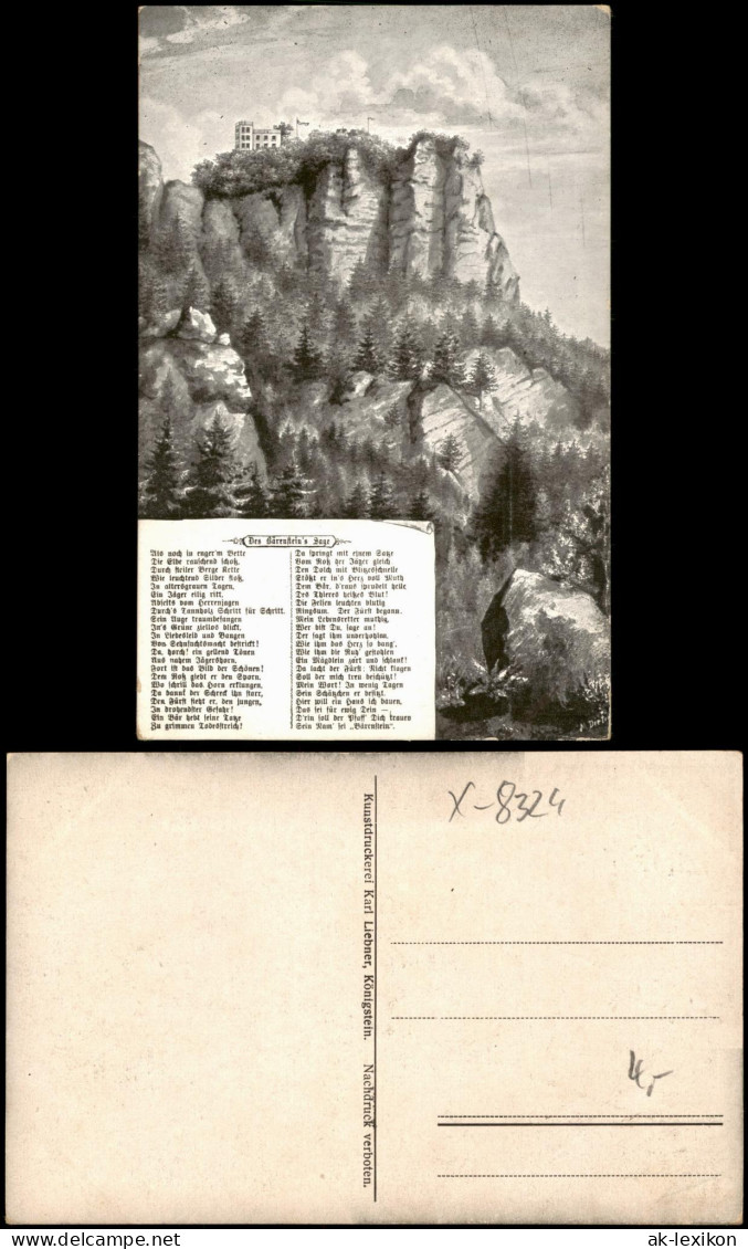 Bärenstein (Erzgebirge) Bärenstein Erzgebirge - Künstlerkarte Sage 1928