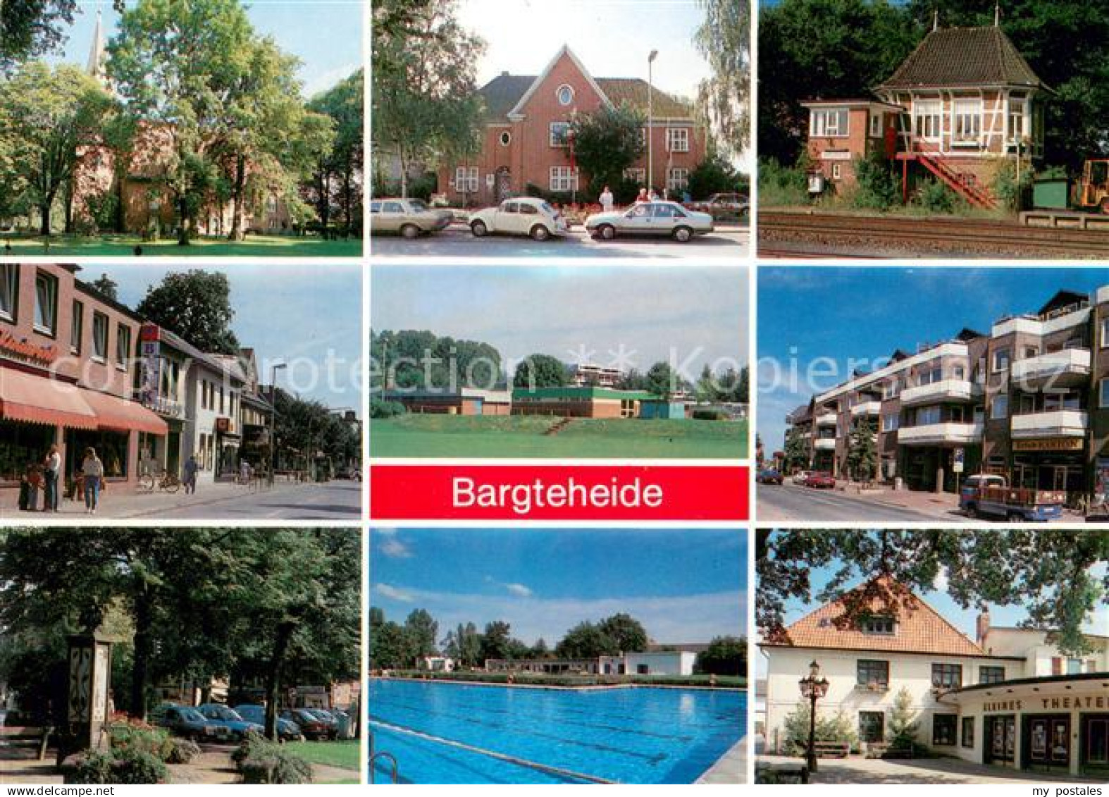 Bargteheide Kirche Rathaus Bahnhof Stellwerk Strassenpartien Freibad Theater