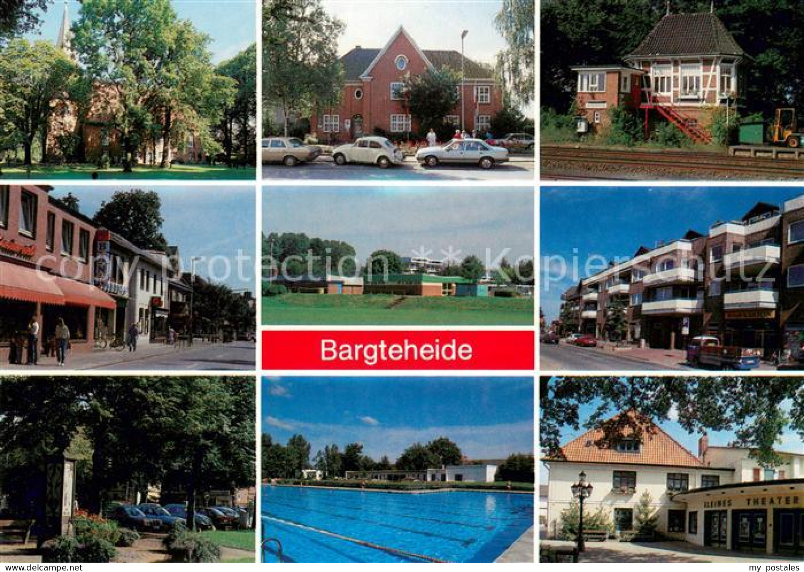 Bargteheide Rathaus Bahnhof Strassenpartien Park Freibad Kleines Theater