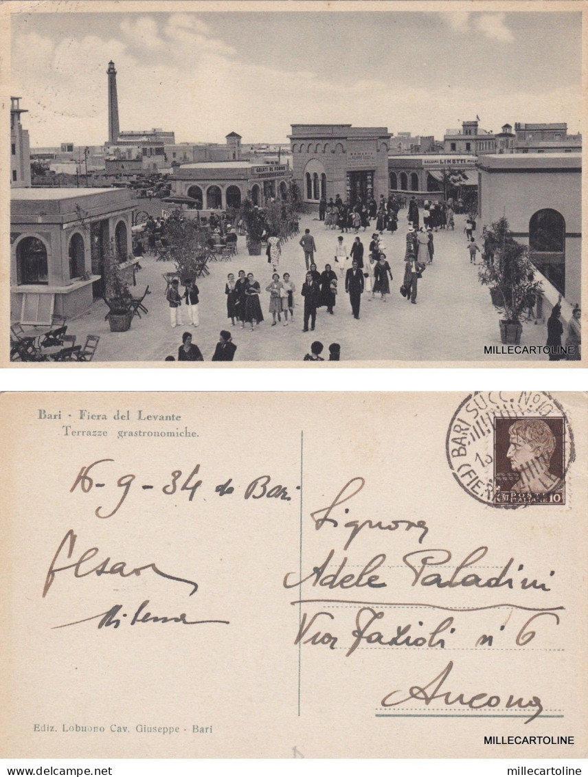BARI: FIERA DEL LEVANTE -  1935/38 TERRAZZE GASTRONOMICHE  ediz. Lobuono