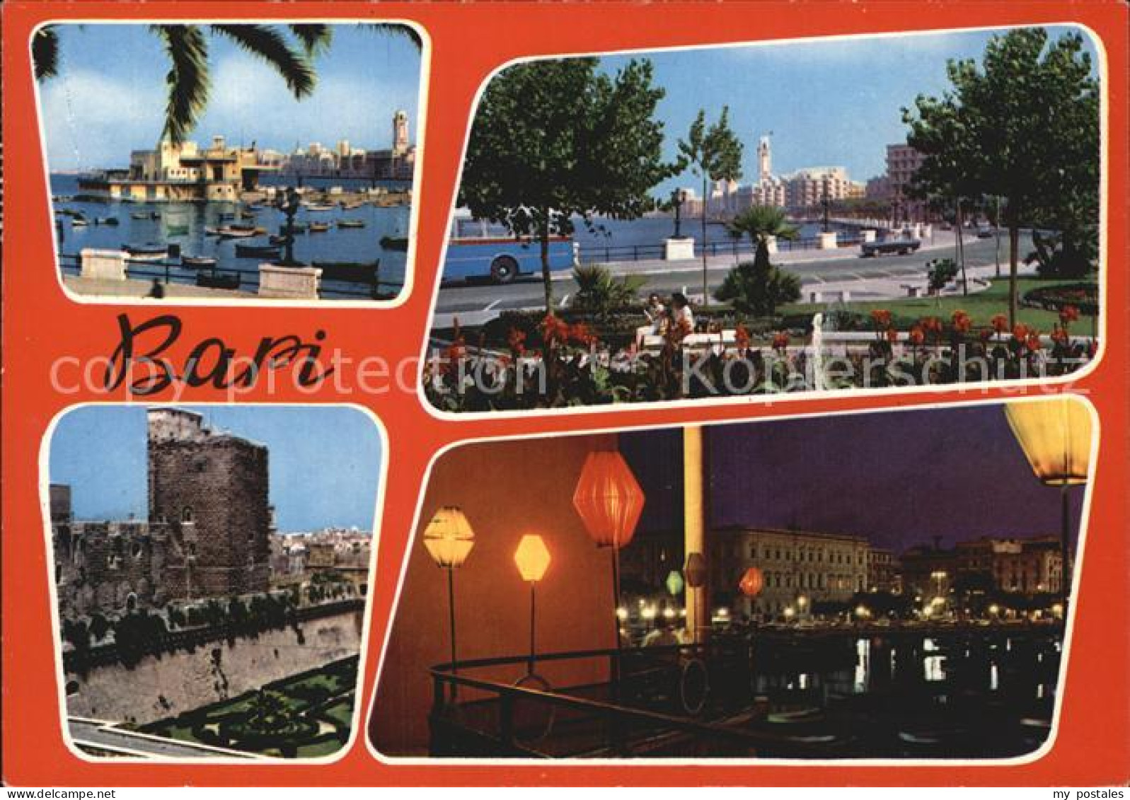 Bari Puglia Nachtansicht