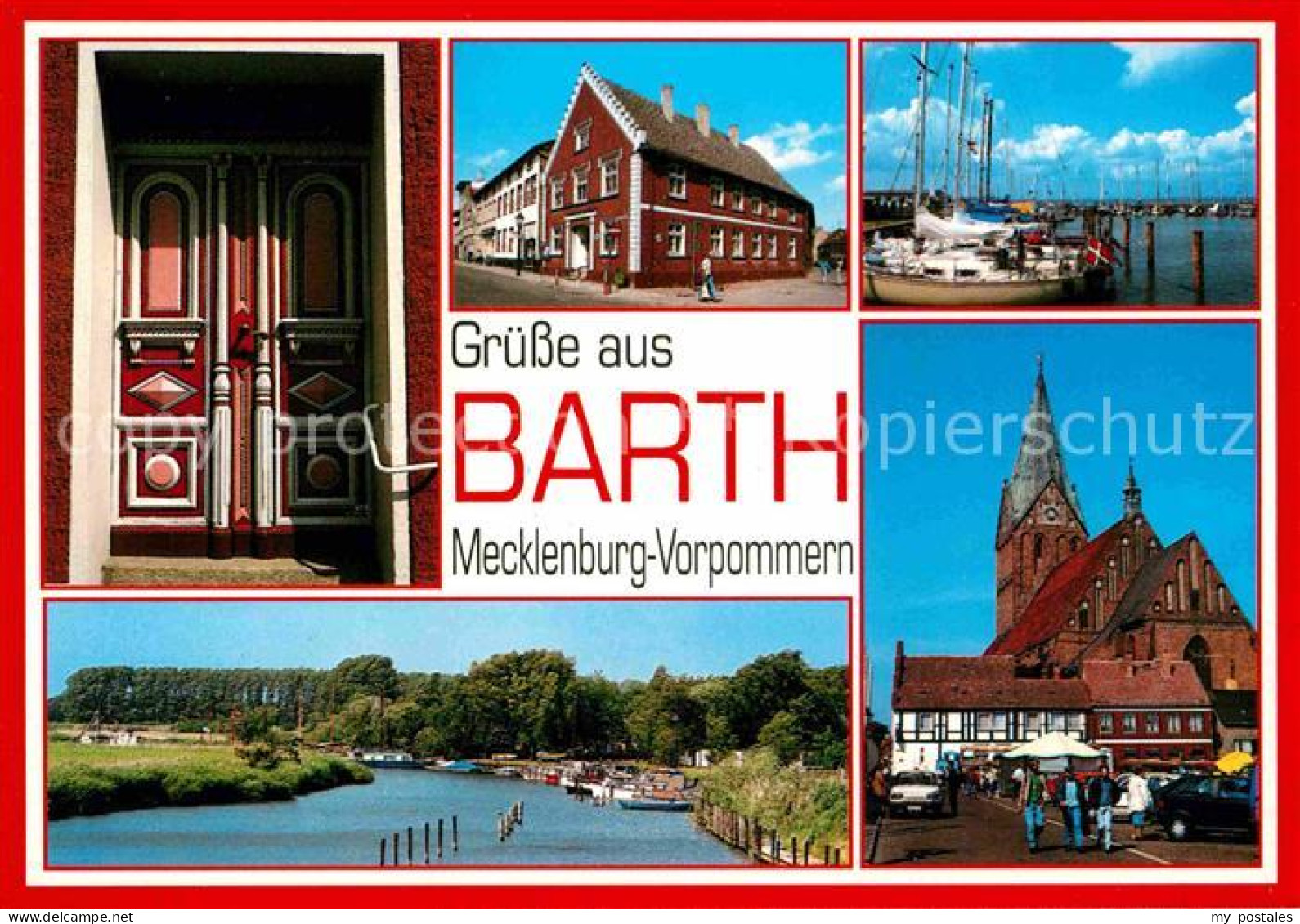 Barth Eingangsportal Hafen Marktplatz Kirche Hafen Tor zu den Bodden