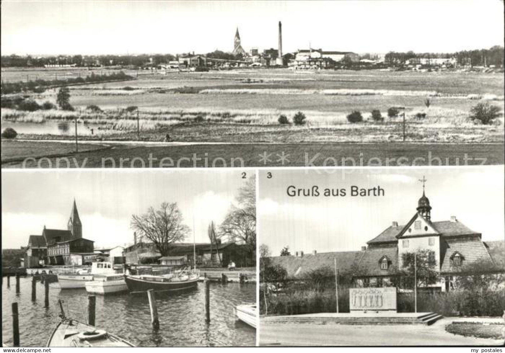 Barth Gesamtansicht Am Hafen Sowjetisches Ehrenmal