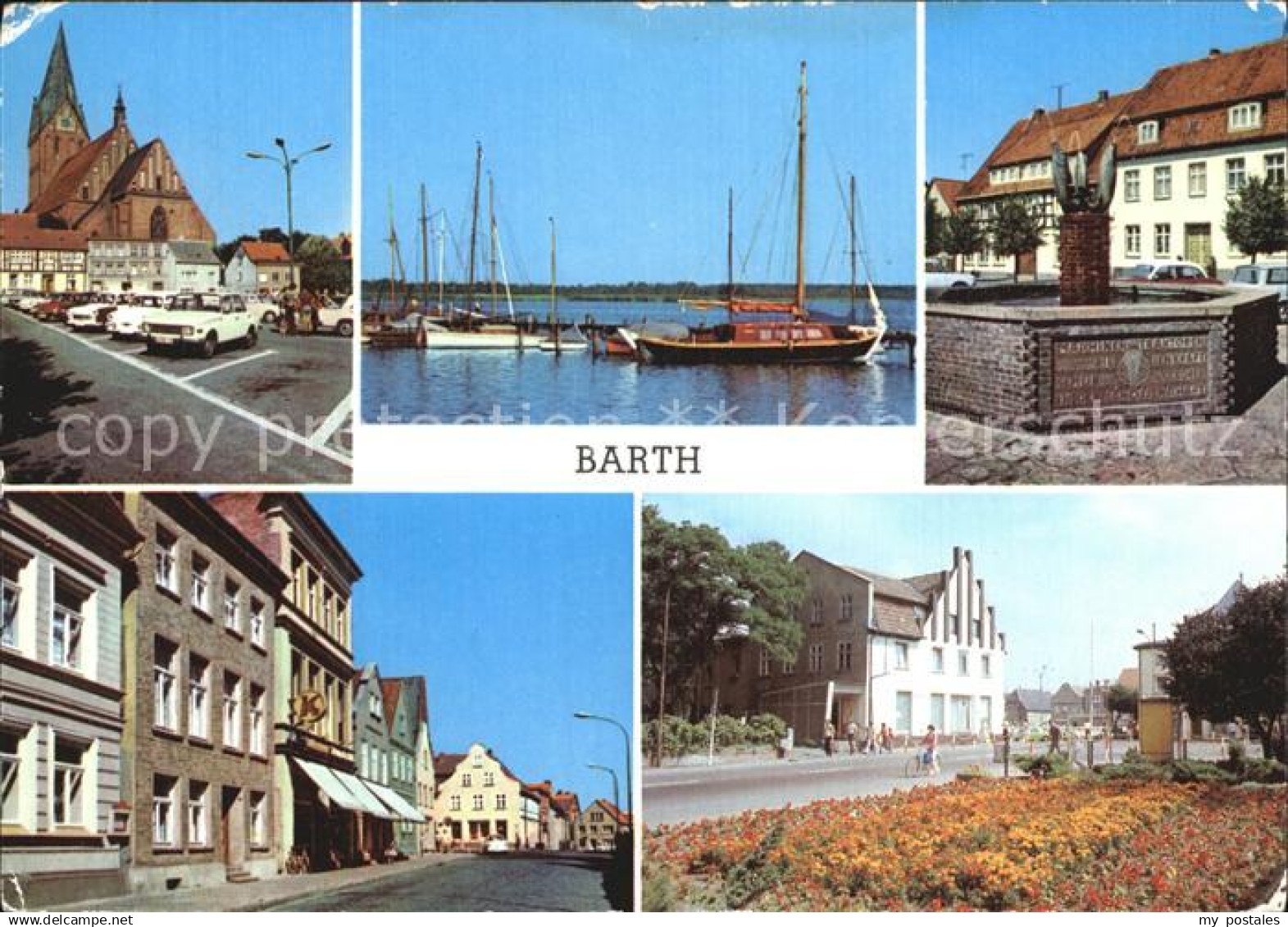 Barth Markt Mole Brunnen