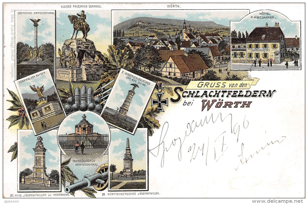 BAS RHIN  67  WOERTH  SCHLACHTFELDERN BEI WÖRTH    ILLUSTRATEUR  PIONNIERE 1896