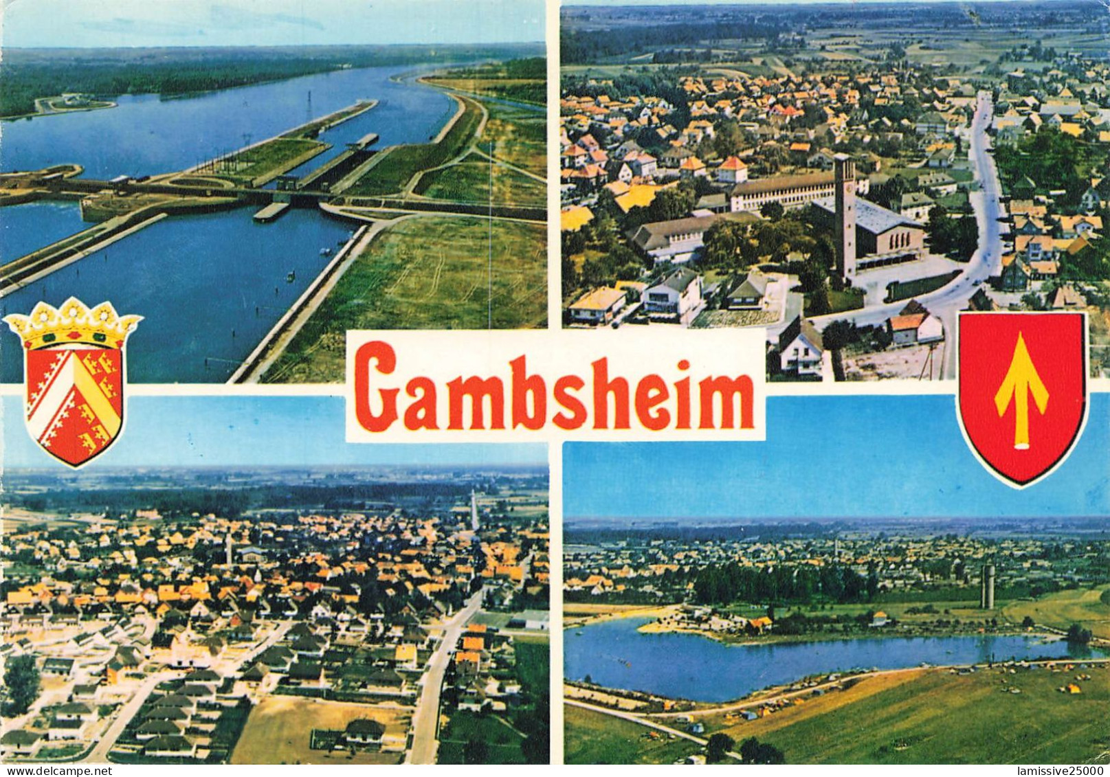BAS RHIN GAMBSHEIM multivues barrage écluse