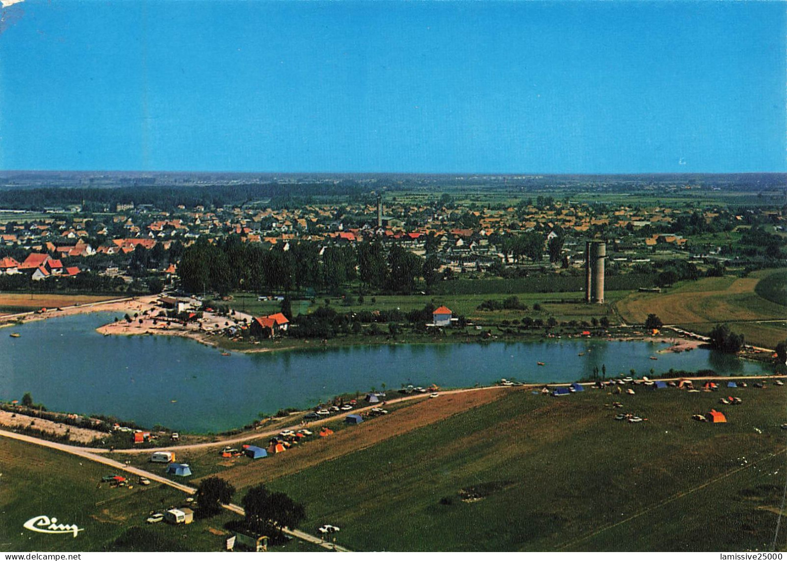 BAS RHIN GAMBSHEIM vue générale aérienne