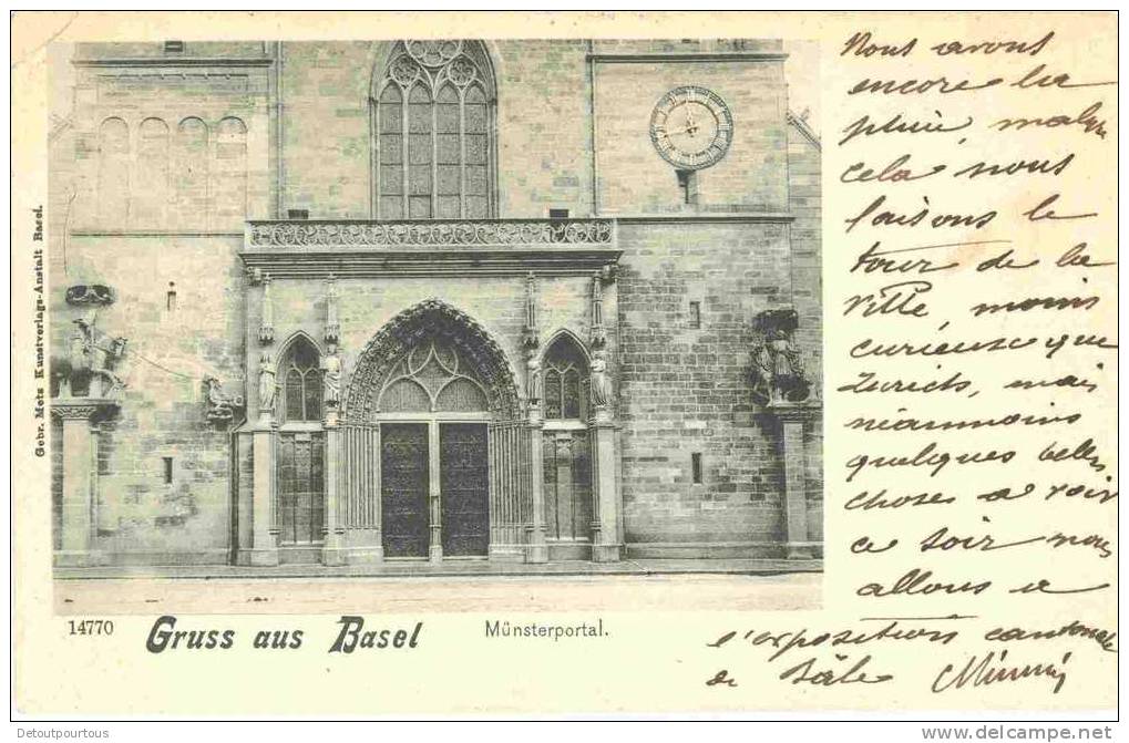BASEL BALE : Münsterportal 1901