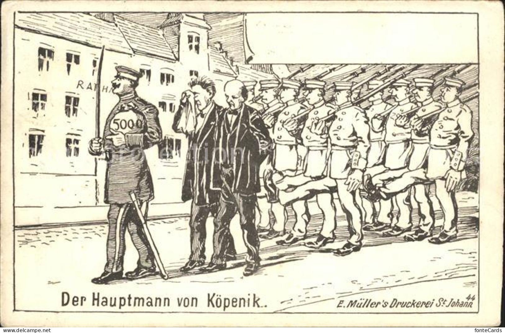 Basel BS Hauptmann von Koepenick Kuenstlerkarte