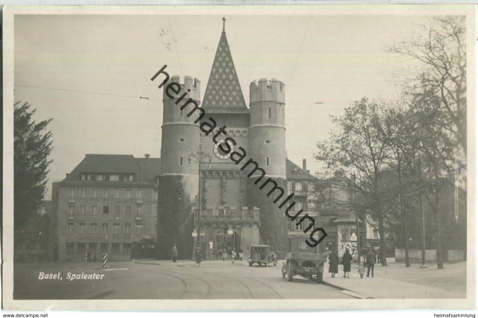 Basel - Spalentor - Foto-Ansichtskarte - Lastwagen - Verlag Karl Essig Basel