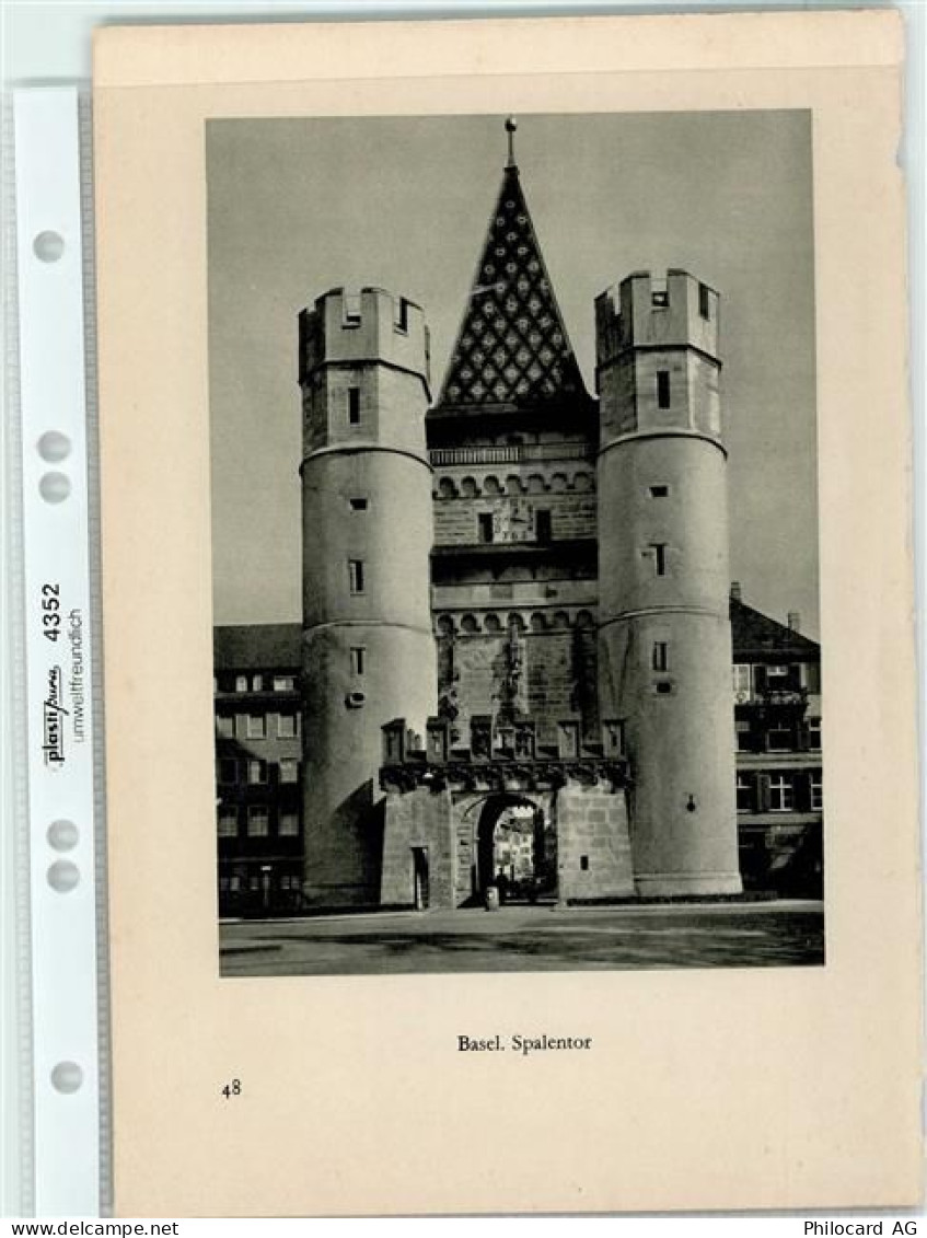 Basel - Spalentor und Paßwangstrasse zwei Fotos Buchblätter 15x22cm - 40145507
