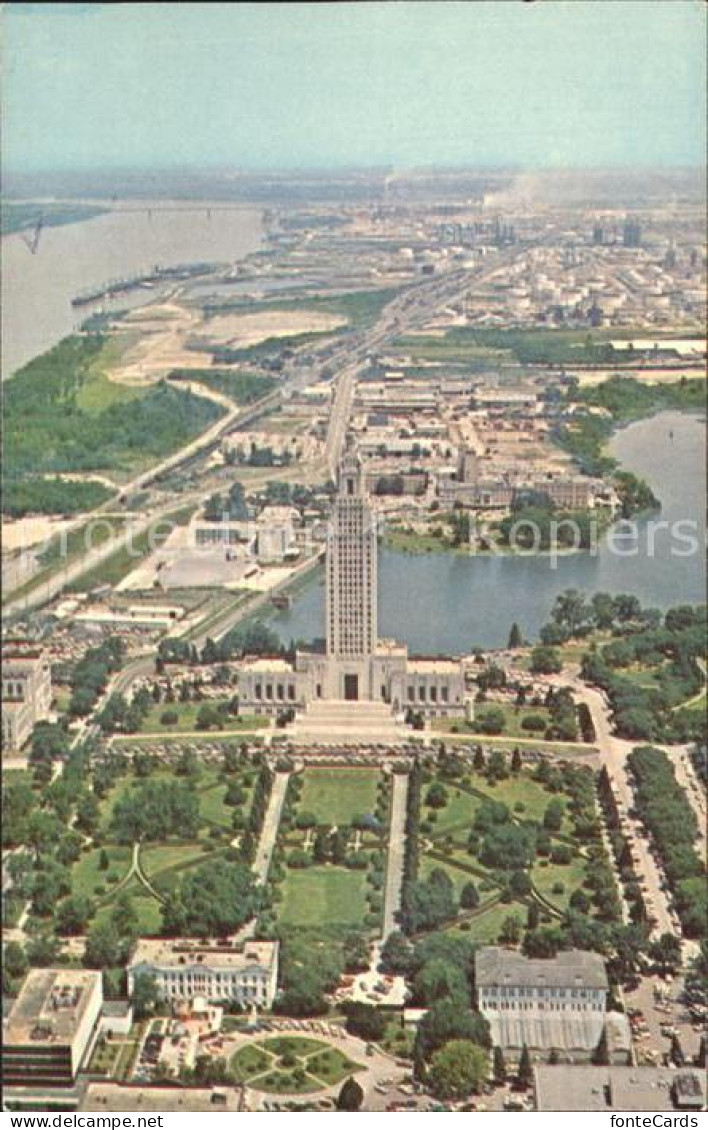 Baton Rouge Louisiana State Capitol Air view