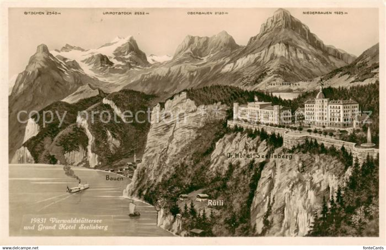 Bauen Viewaldstaettersee m. Grand Hotel Seelisberg