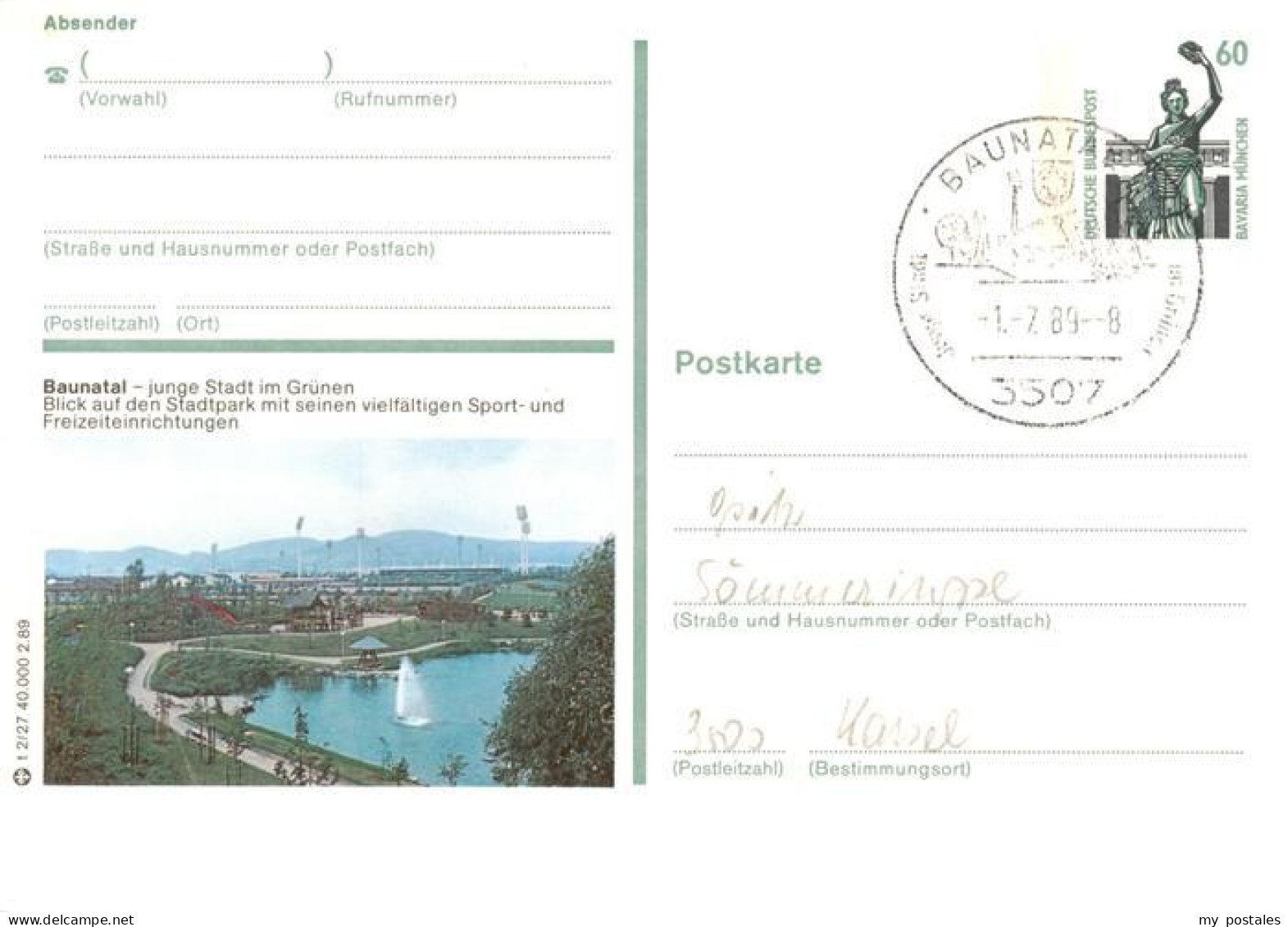 Baunatal Blick auf den Stadtpark