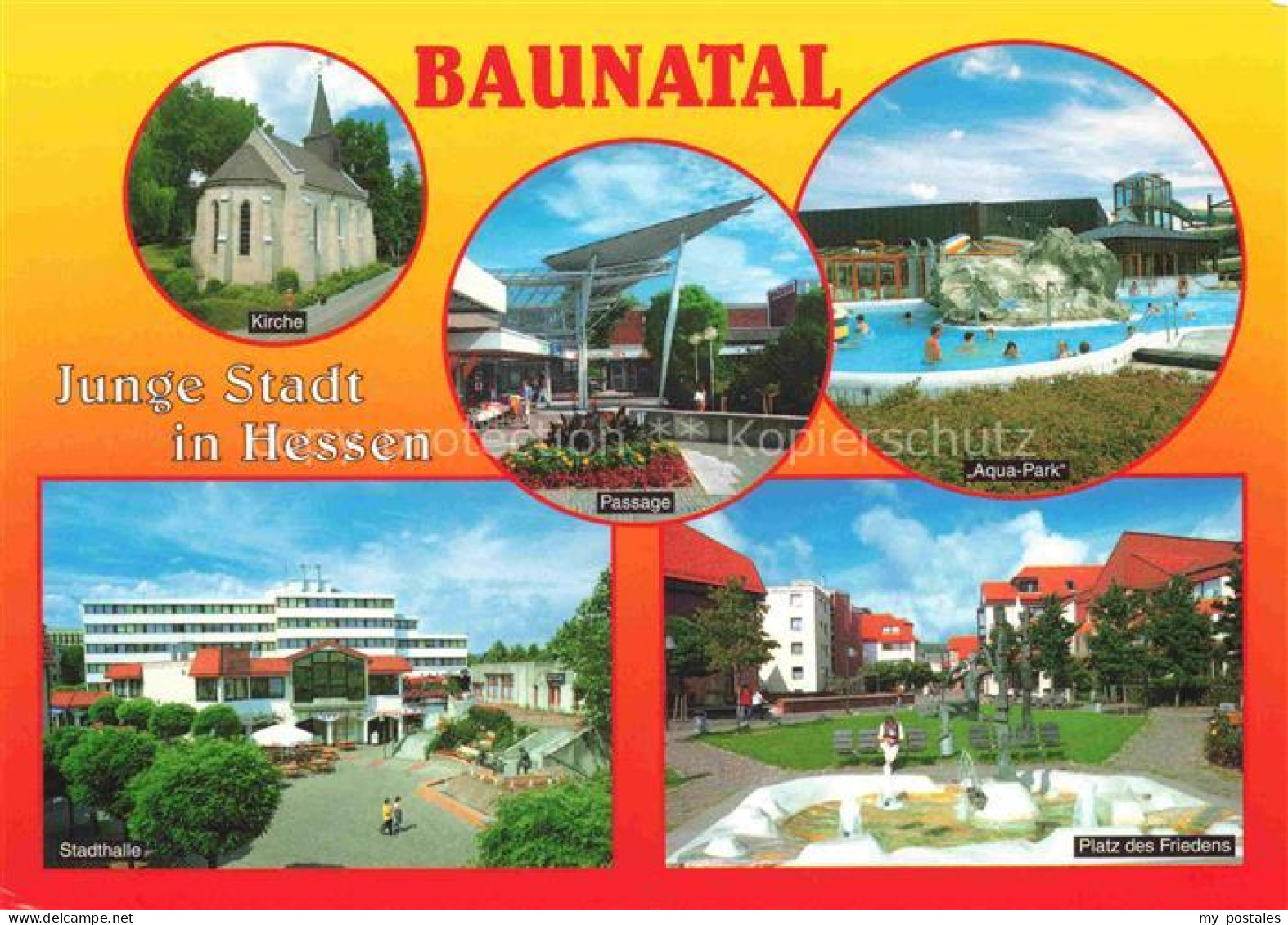 Baunatal Kirche Passage Aqua-Park Stadthalle Platz des Friedens