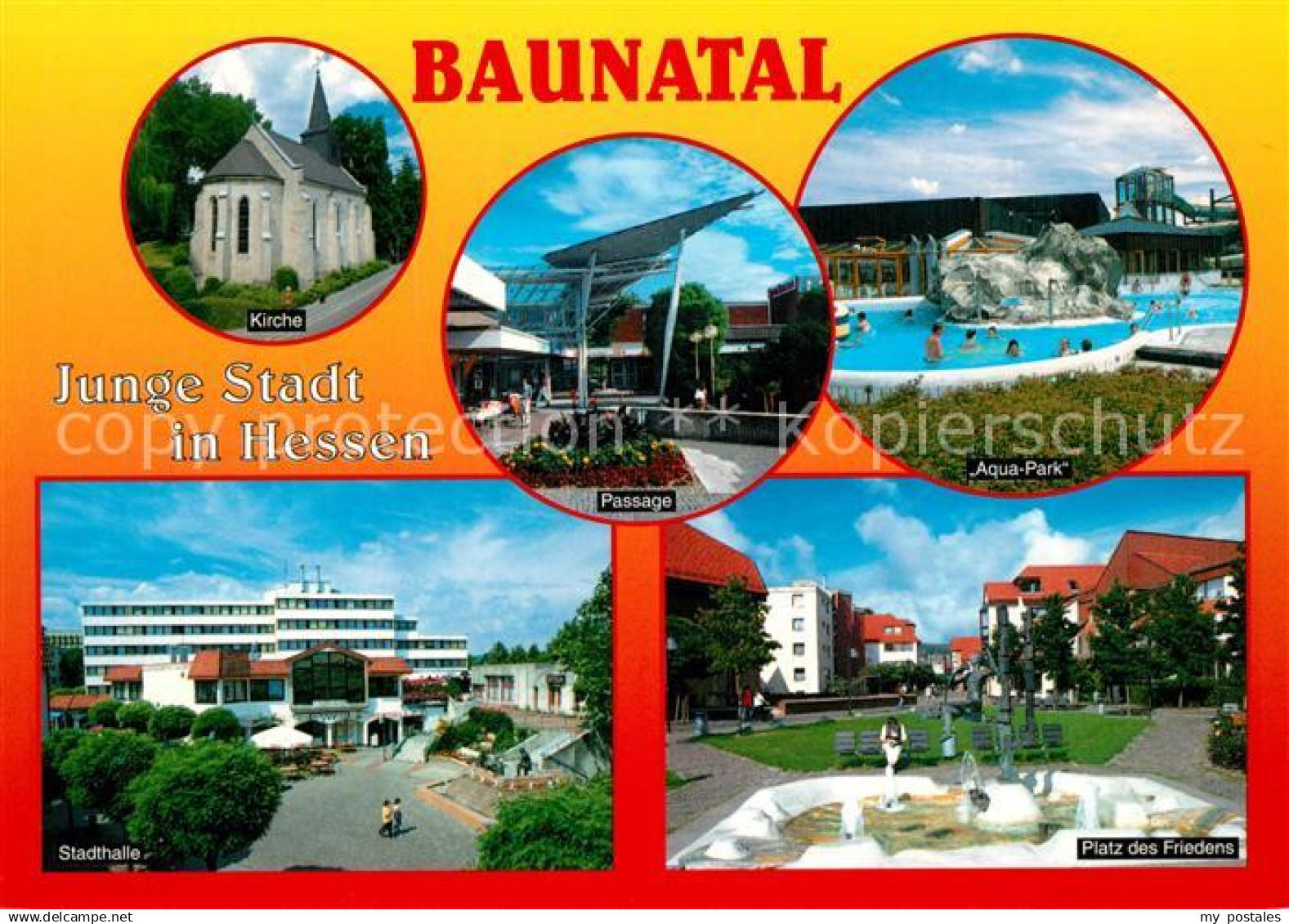 Baunatal Kirche Passage Aquapark Stadthalle Platz des Friedens