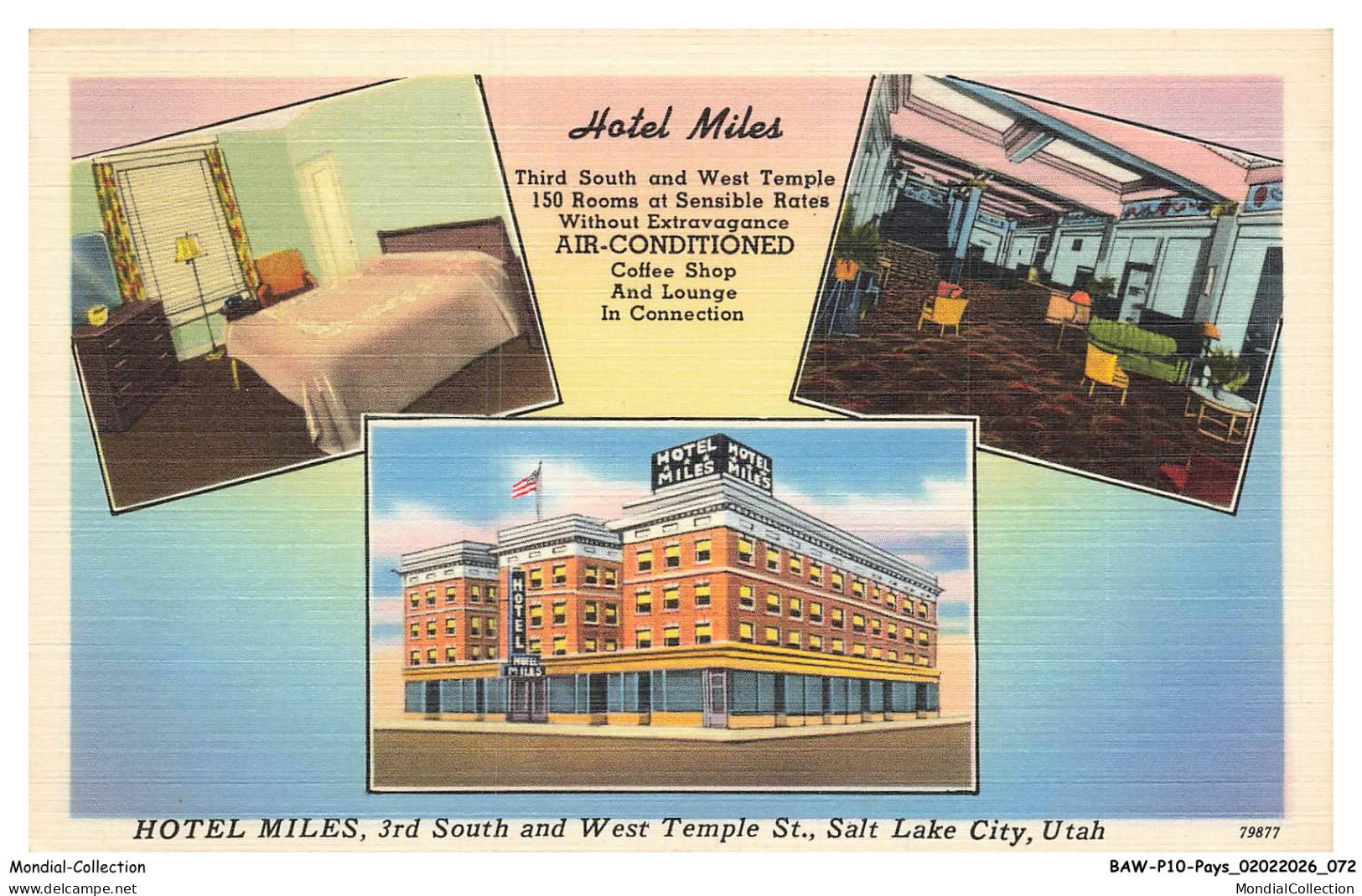 BAWP10-0925-USA - hotel miles 3rd south and west temple saint salt lake city UTAH