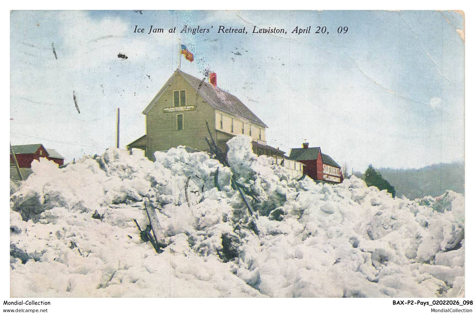 BAXP2-0151-ETATS-UNIS - LEWISTON - Ice jam at anglers retreat