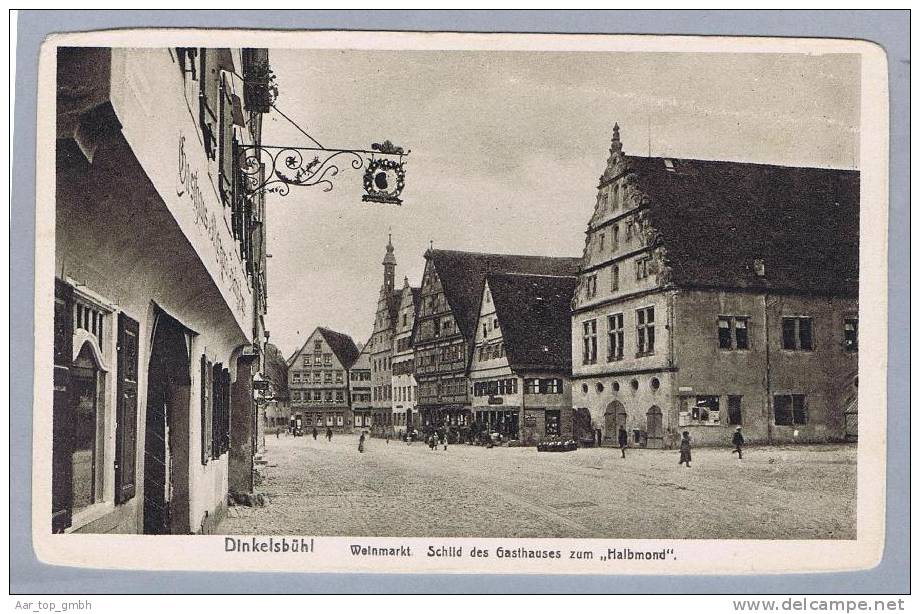 Bay Dinkelsbühl Weinmarkt Gasthaus Halbmond ungebraucht Foto T.Schön