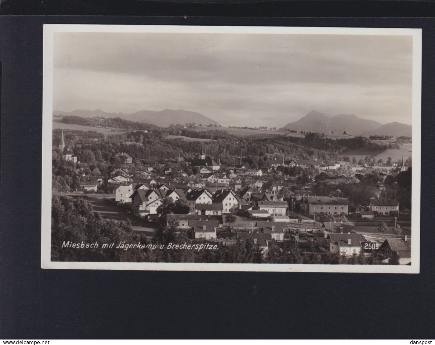 Bayern AK Miesbach Panorama um 1937
