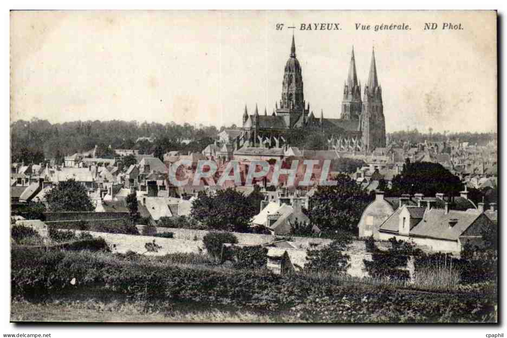 Bayeux CPA Vue generale