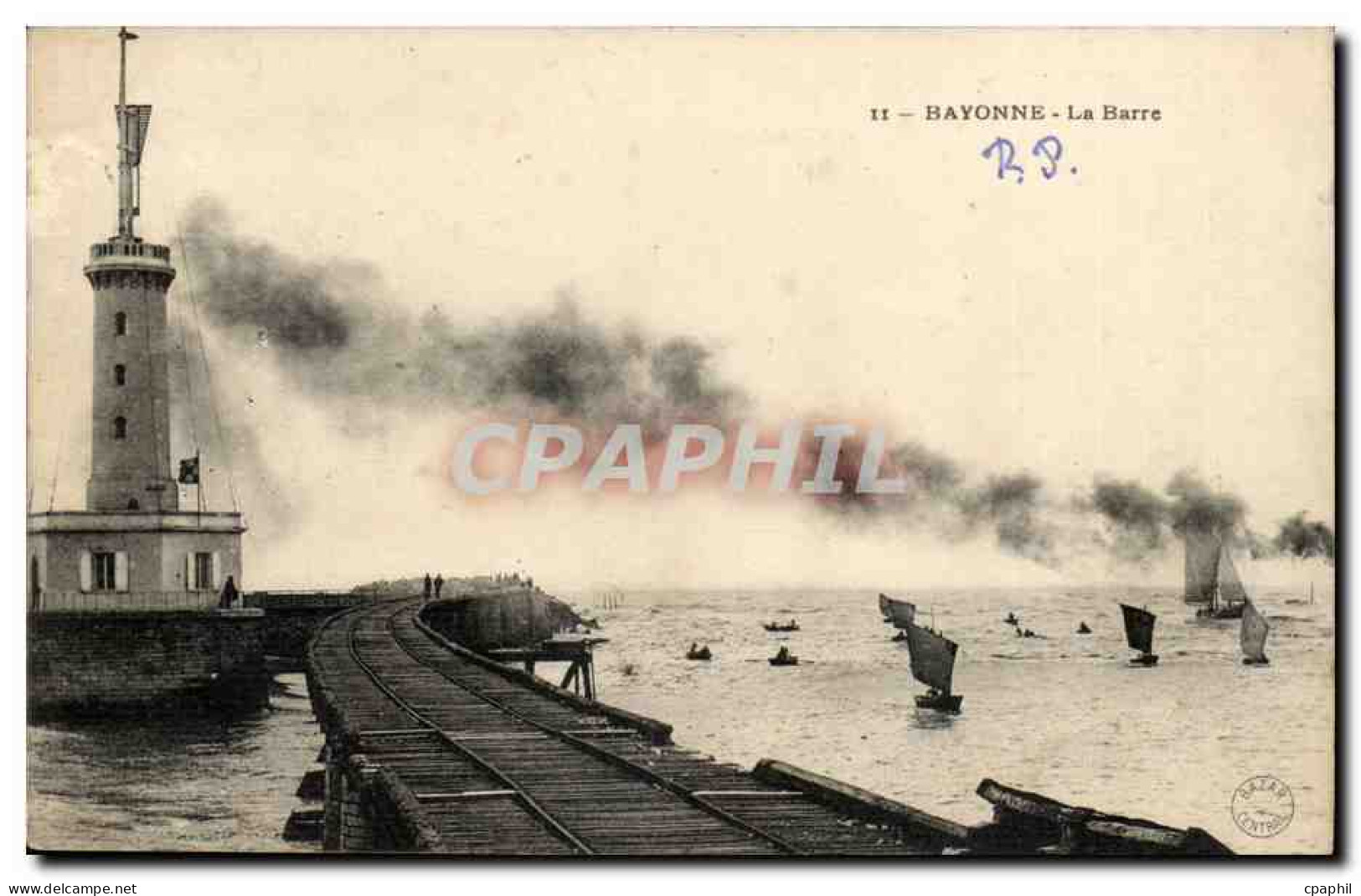 Bayonne CPA La Barre (phare lighthouse)