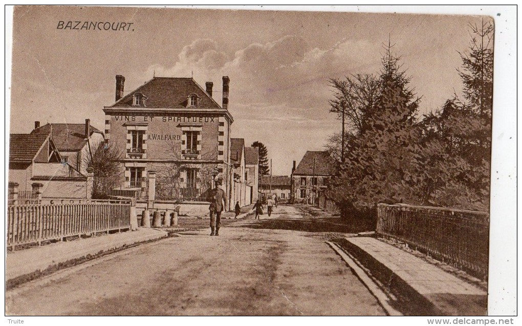 BAZANCOURT (CARTE ALLEMANDE)