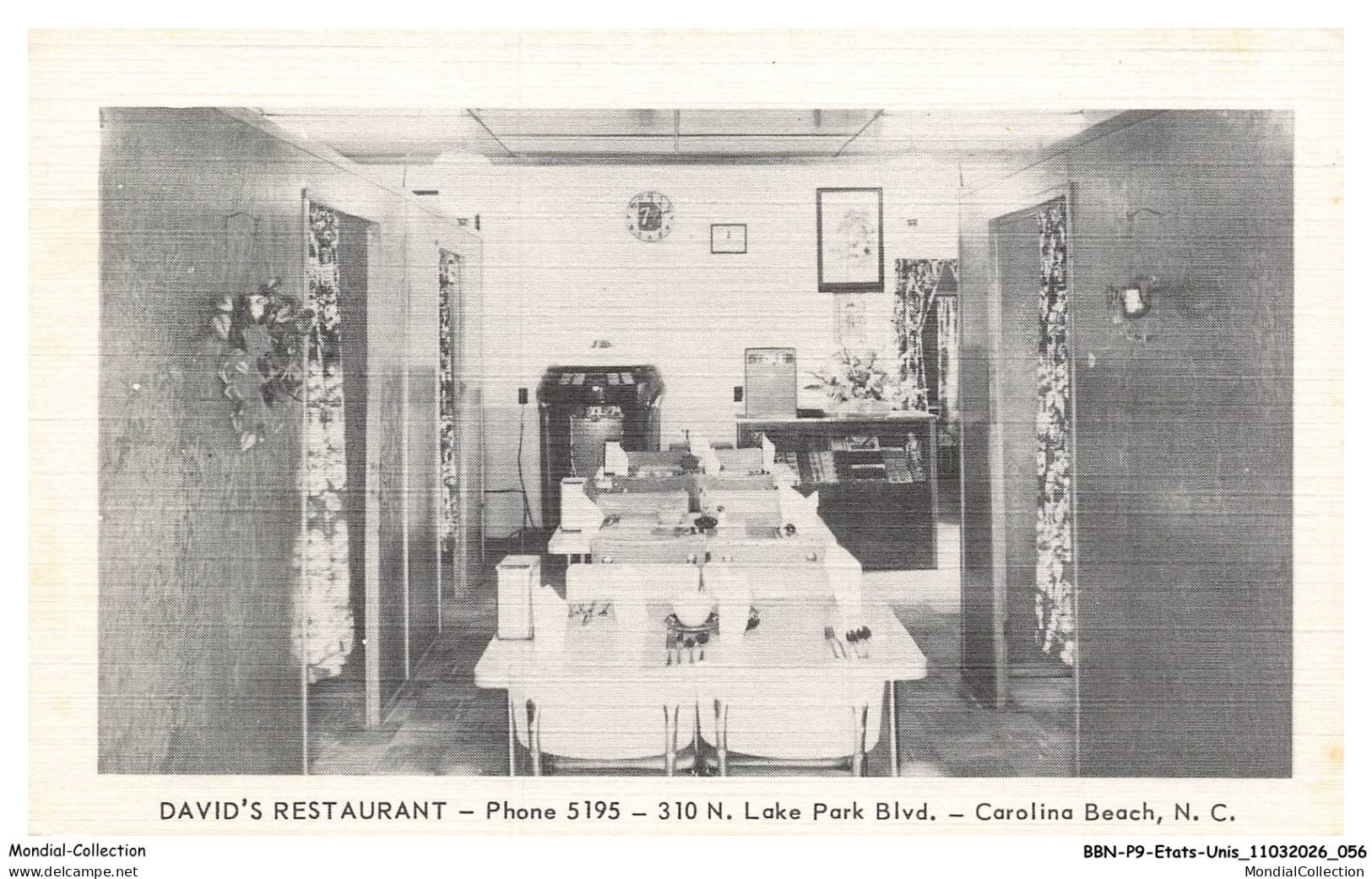 BBNP9-0517-ETAT-UNIS - DAVID'S RESTAURANT - Carolina Beach - New York City