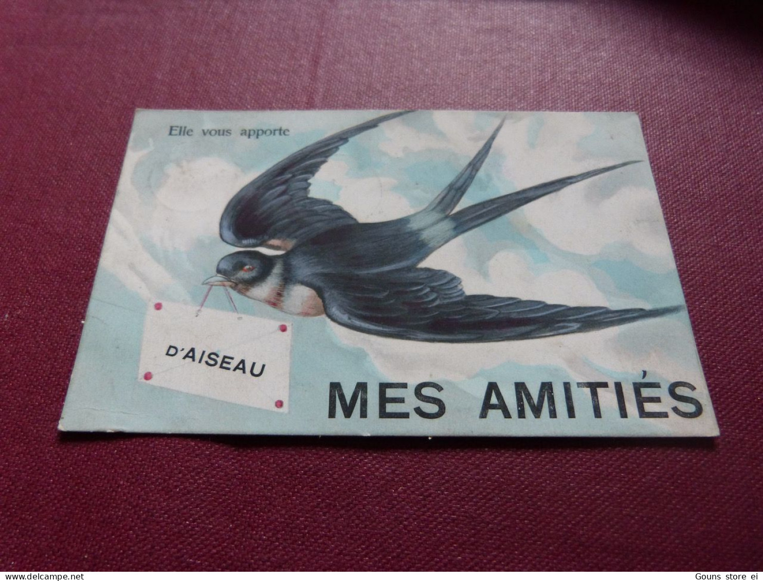 BC14-56 Cpa Mes amitiés d'Aiseau Aiseau Presles hirondelle